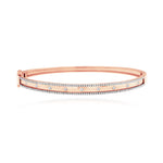 Border Pave Diamond Bangle