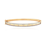 Border Pave Diamond Bangle