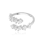 Multi Shape Diamond Swirl Ring