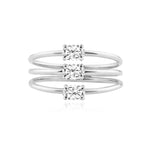 Three Row Oval Diamond Ring