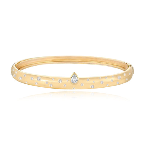 Scattered Dome Diamond Bangle