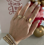 Half Pave Half Gold Shape Ring