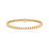 Emerald Cut Diamond Golden Bracelet