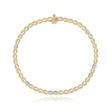 Seven Oval Diamond Golden Bracelet