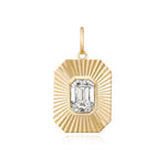 Small Fluted Bezel Diamond Charm