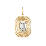 Small Fluted Bezel Diamond Charm