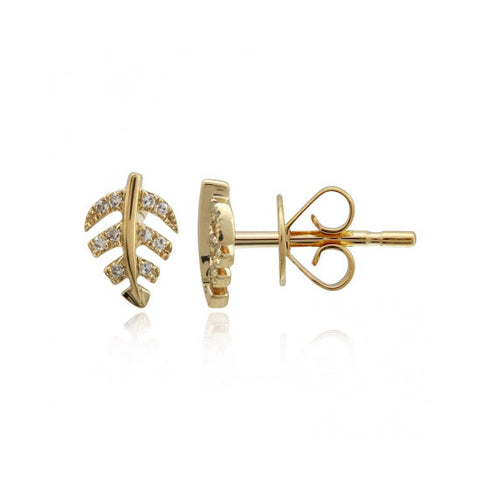 Small Leaf Pave Studs