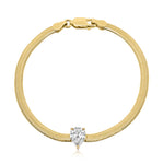 Solitaire Diamond Snake Bracelet