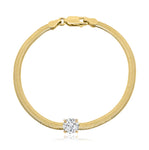 Solitaire Diamond Snake Bracelet