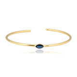 Solitaire Gemstone Cuff Bangle