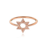 Star Of David Diamond Ring