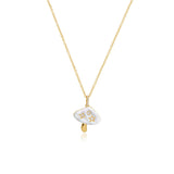 Enamel Mushroom Diamond Necklace