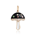 Stone and Gemstone Pave Mushroom Charm