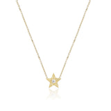 Striped Star Center Diamond Necklace