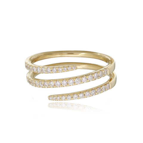 Swirl Diamond Pave Ring