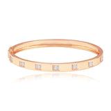 Thick Diamond Baguette Bangle