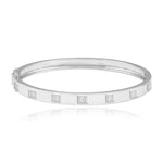 Thick Diamond Baguette Bangle