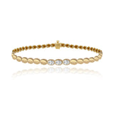 Oval Diamond Golden Bracelet