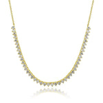 Three Prongs Diamond Chain Necklace