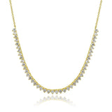 Three Prongs Diamond Chain Necklace