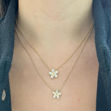 Marquise Bezel Flower Chain Necklace