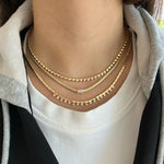 Spike Golden Tennis Necklace