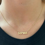 Fluted Cutout Name Necklace