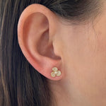 Pave Flower Studs