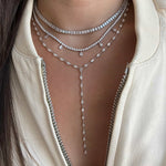 Marquise Diamond Lariat Necklace