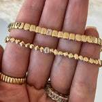 Multi Shape Diamond Golden Bracelet