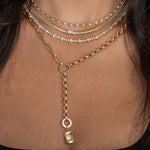 Spaced Gold Bar Diamond Necklace