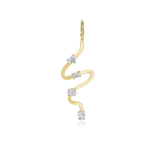 Wiggly Gold Multi Solitaire Charm