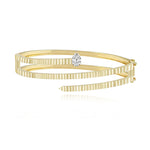 Wrap Fluted Diamond Bangle