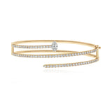 Wrap Pave Diamond Bangle