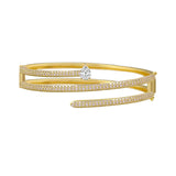 Wrap Pave Dome Diamond Bangle