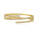 Wrap Pave Dome Diamond Bangle