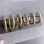 Square Gold Tube Hoops