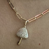 Small Pave Mushroom Charm