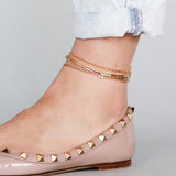 Pave Initial Flat Cuban Anklet