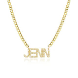 Pave Name Cuban Necklace