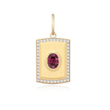 Mini Gemstone Pave Plate Charm