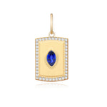 Mini Gemstone Pave Plate Charm