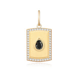 Mini Gemstone Pave Plate Charm