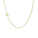 Side Initial Gold Necklace