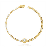 Solitaire Diamond Half Tennis Half Cuban Bracelet