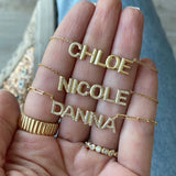 Large Diamond Name Necklace