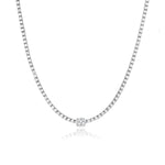 Solitaire Diamond Tennis Necklace