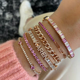 Personalized Baguette Sliding Bangle