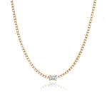 Solitaire Diamond Tennis Necklace