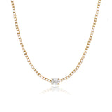 Solitaire Diamond Tennis Necklace